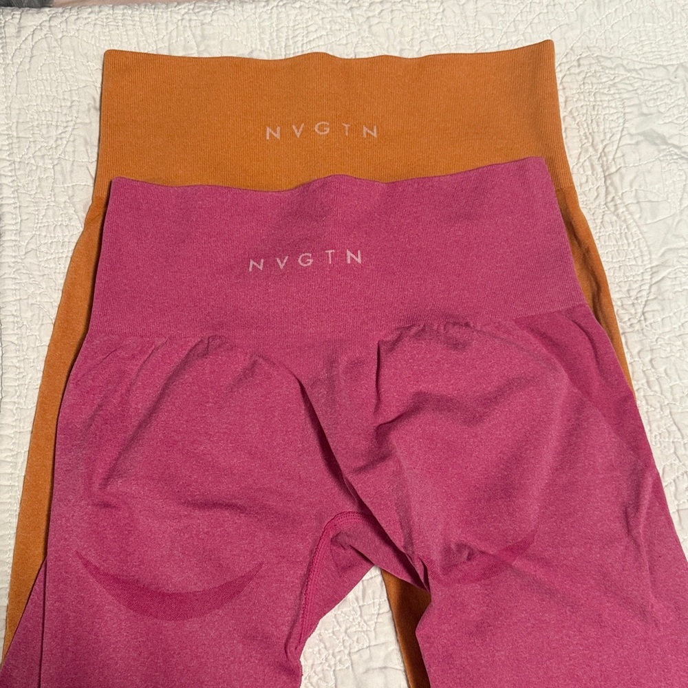 NVGTN Sculpt Leggings M - Pink and Orange - Picture 4 of 5
